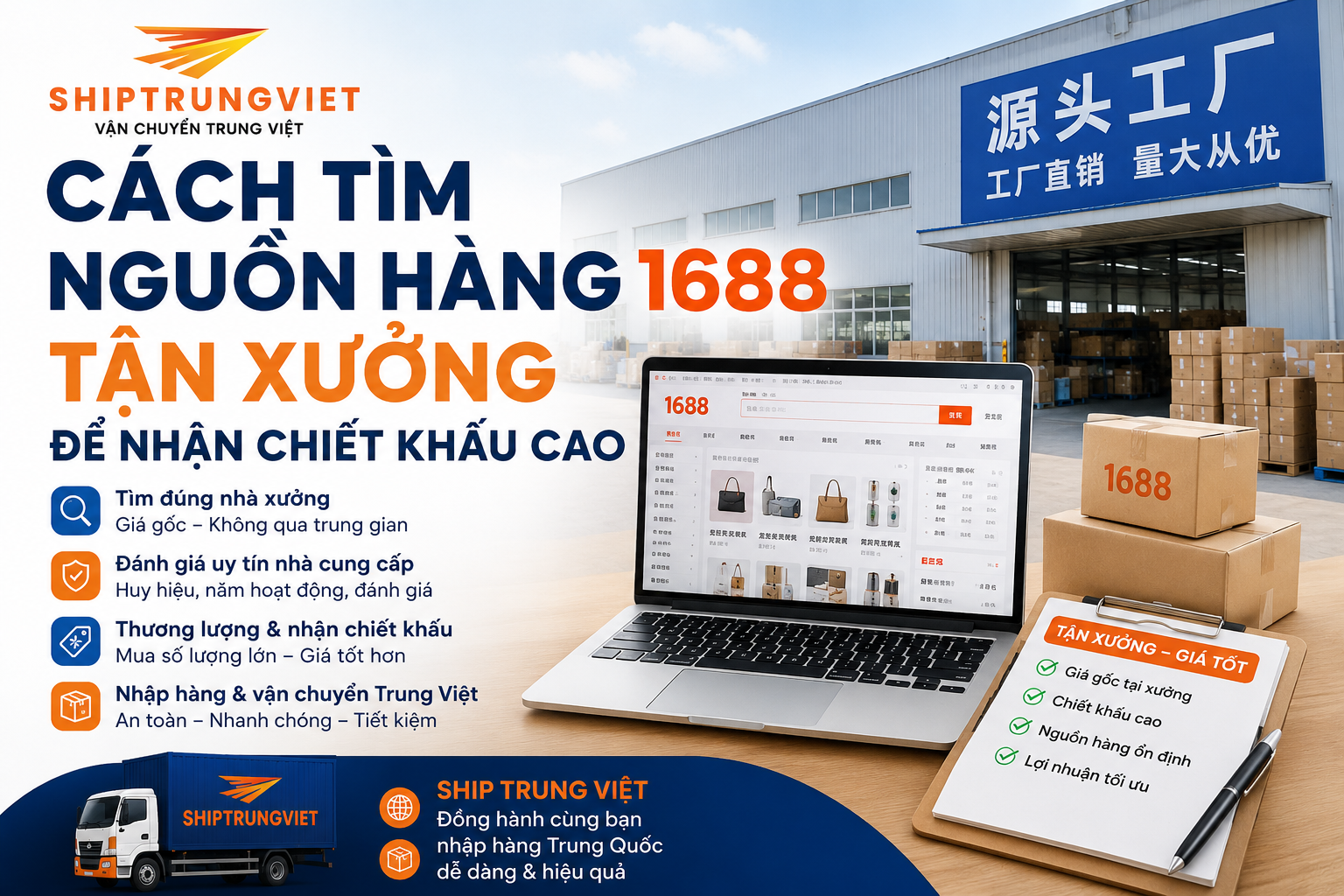 Bí Kíp Order 1688 Tận Xưởng Chiết Khấu Cao Và Lựa Chọn Đơn Vị Vận Chuyển Trung Việt Uy Tín