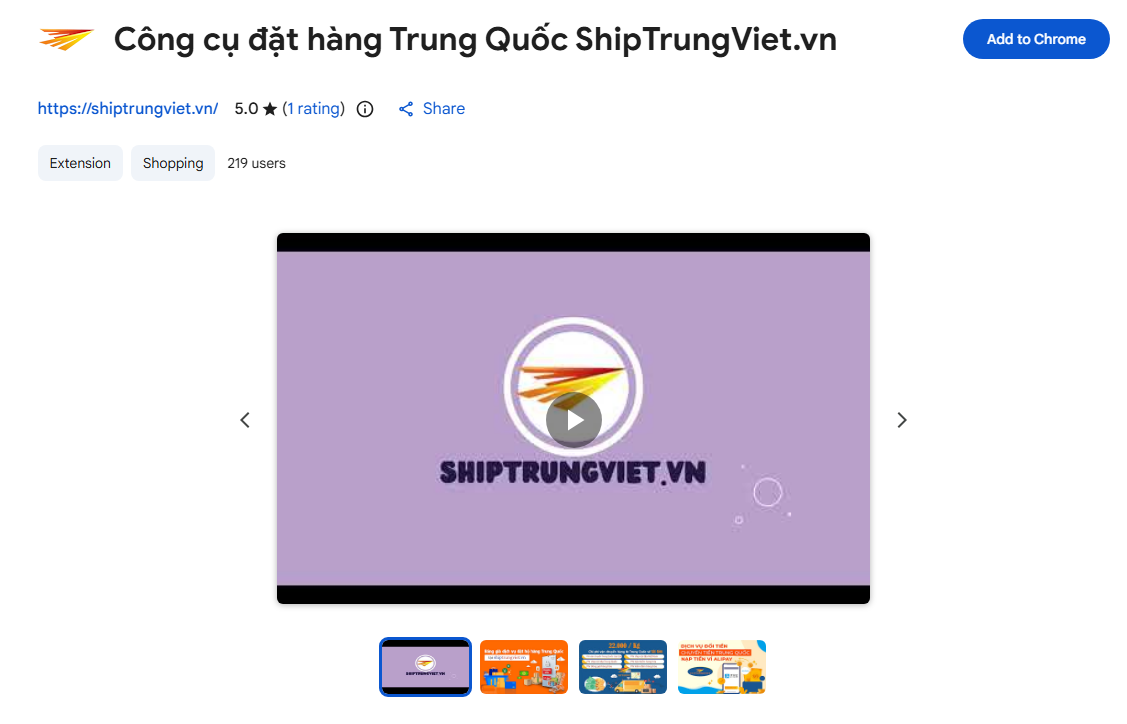 Hướng dẫn cài đặt công cụ Extension đặt hàng taobao, 1688, tmall, alibaba Ship Trung Việt