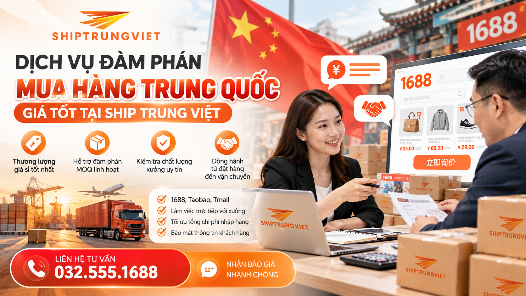 Dịch vụ đàm phán mua hàng Trung Quốc giá tốt