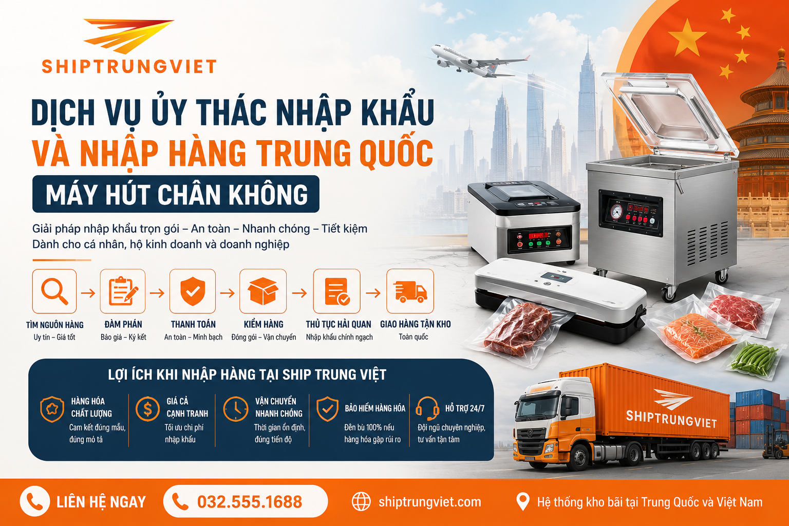 Nhập Hàng Trung Quốc Máy Hút Chân Không: Kinh Nghiệm Chọn Nguồn Hàng, Báo Giá Và Ủy Thác Nhập Khẩu A-Z