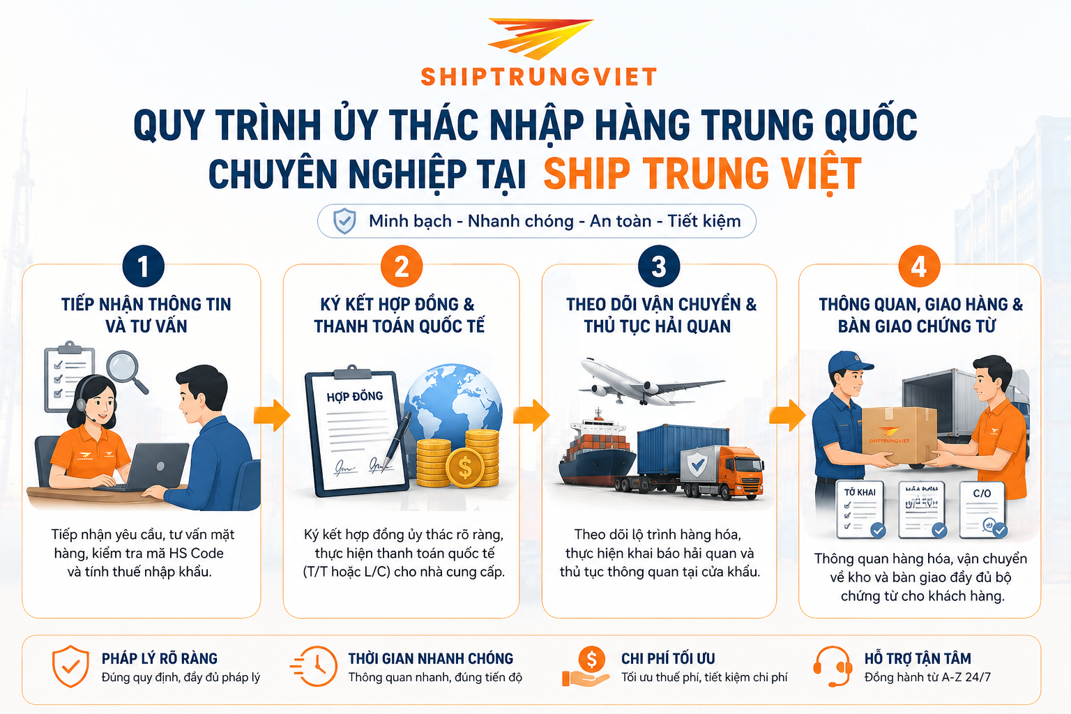 Dịch vụ nhập khẩu ủy thác hàng Trung Quốc về Việt Nam