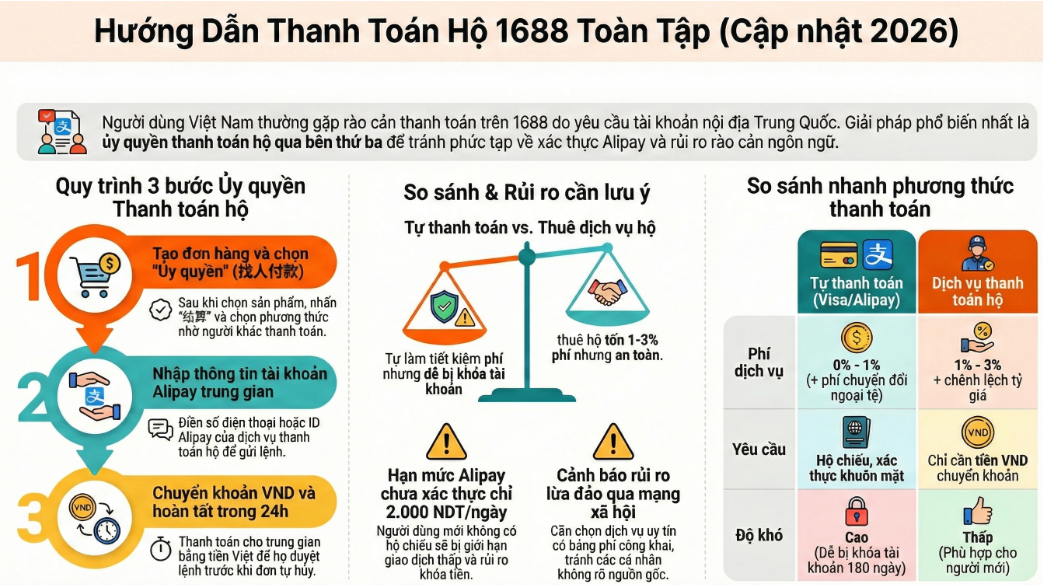 Dịch Vụ Thanh Toán Hộ 1688 Uy Tín, Nhận Tiền Ngay | Ship Trung Việt