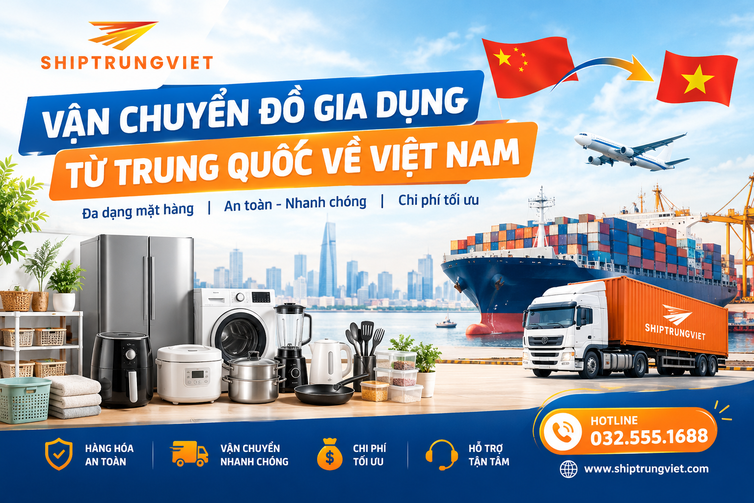 Công Ty Vận Chuyển Đồ Gia Dụng Từ Trung Quốc Về Việt Nam Uy Tín, Tiết Kiệm