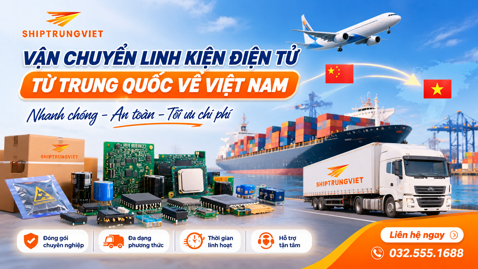 Vận chuyển linh kiện điện tử từ Trung Quốc về Việt Nam an toàn, tối ưu chi phí